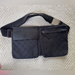 Gucci double pocket belt bag